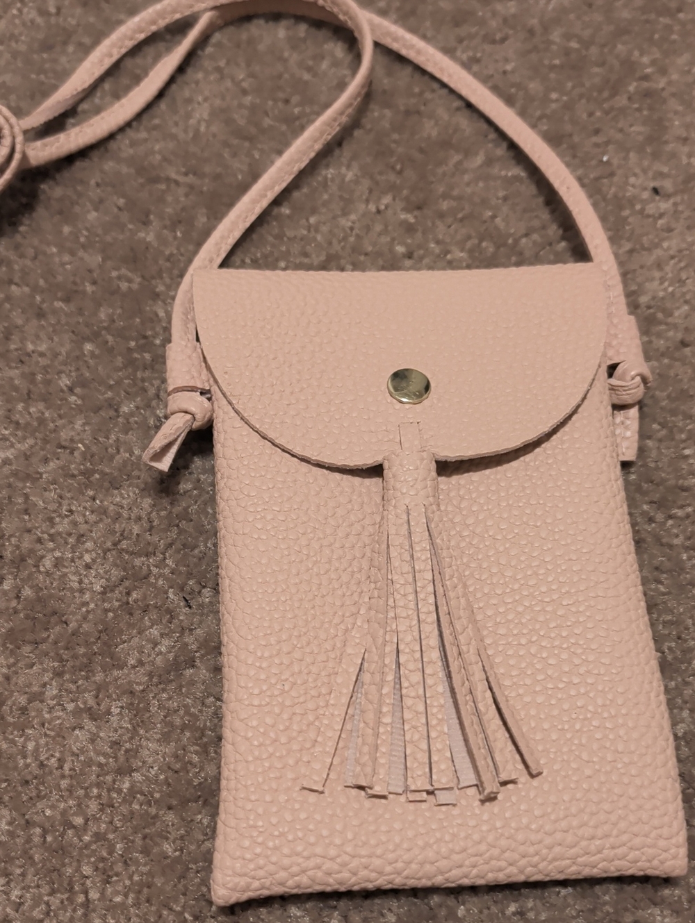 Mini Tassel Crossbody Phone Pouch - Blush